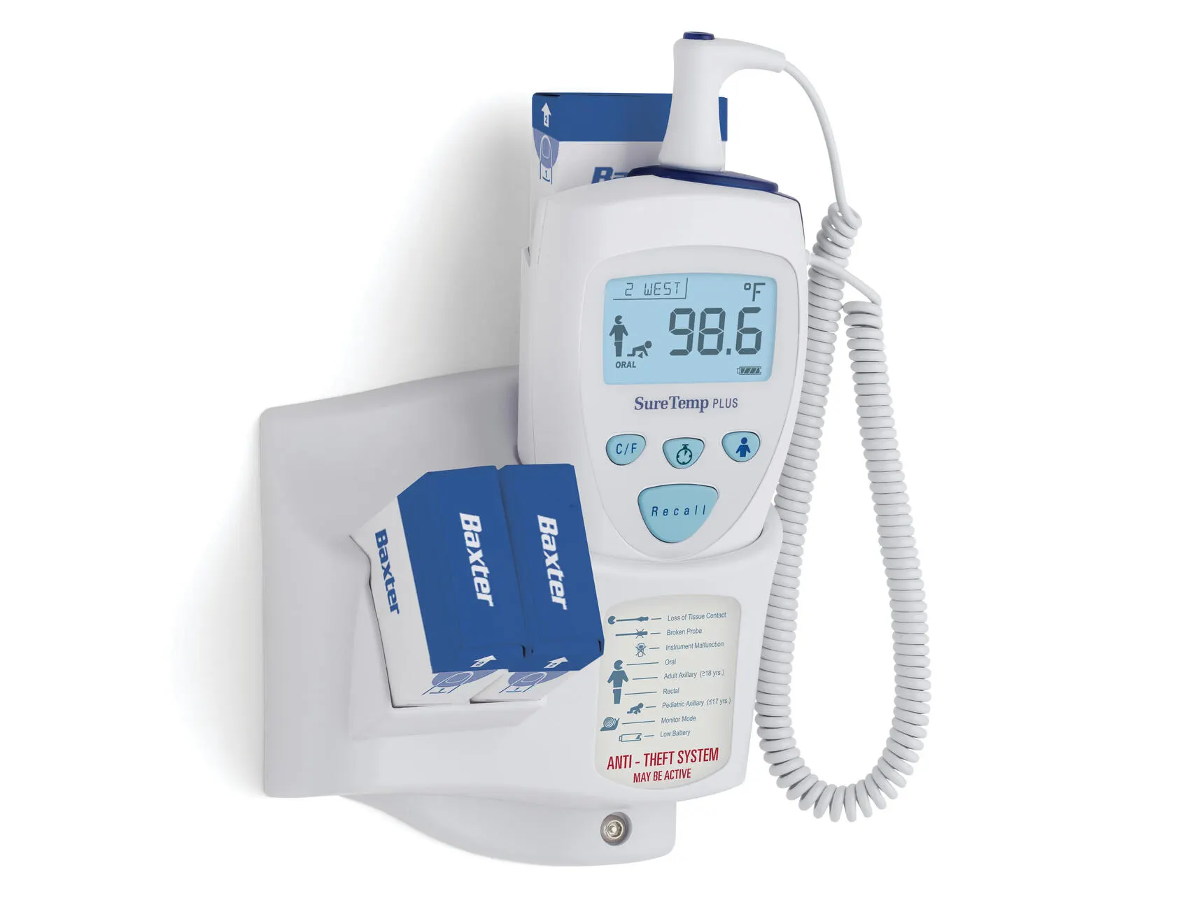 SureTemp Plus Thermometer on wall mount